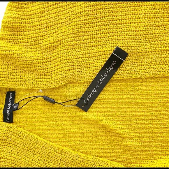 Catherine Malandrino NWT Yellow 3/4 Sleeve Open Front Slouchy Cardigan Size XS - Picture 15 of 15